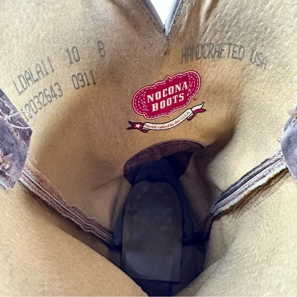 COLLEGE BOOTS Nocona Alabama Crimson Tide Brown Leather USA Women’s 10B - Picture 9 of 9